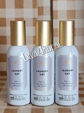 3X Bath & Body Works LAUNDRY DAY Concentrated Room Sprays